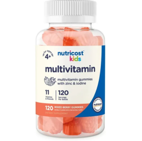 Nutricost Kids Multivitamin Gummies 120 Gummies (Mixed Berry Flavored) - Gluten Free, Non-GMO