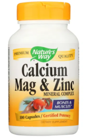 Nature's Way - Calcium Mag And Zinc - Mineral Complex - 100 Capsules