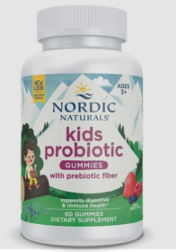 Nordic Naturals Kids Probiotic Gummies, 1.5 Billion Cultures, Vegan 60 Ct