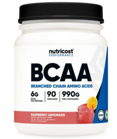 Nutricost BCAA Powder- 2:1:1 - (Raspberry Lemonade) 90 Servings - Amino Acids