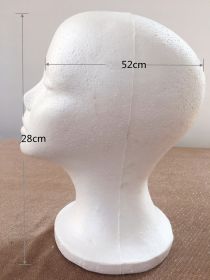 Canvas head mold for finishing wig shape (Color: White)