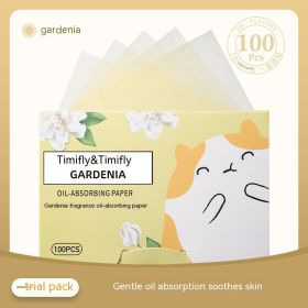 Oil-absorbing Sheets Face Oil Obsorbing Sheet 100 Pieces Fragrance (Option: Gardenia Fragrance)